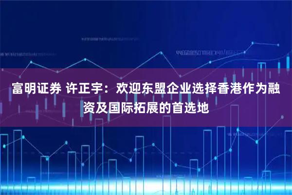 富明证券 许正宇：欢迎东盟企业选择香港作为融资及国际拓展的首选地