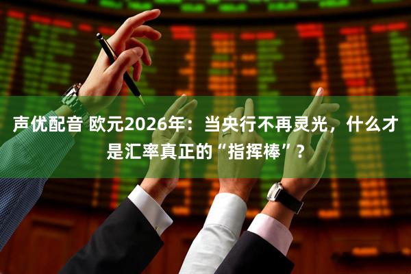 声优配音 欧元2026年：当央行不再灵光，什么才是汇率真正的“指挥棒”？